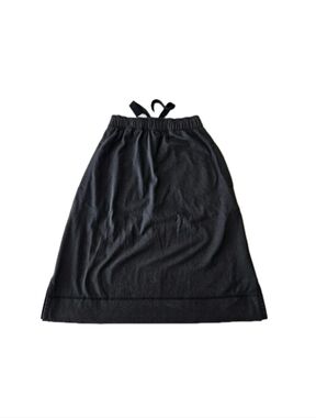 Margaret Howell MHL Black Sporty Lagenlook Preppy Classic Cotton Midi Skirt XS